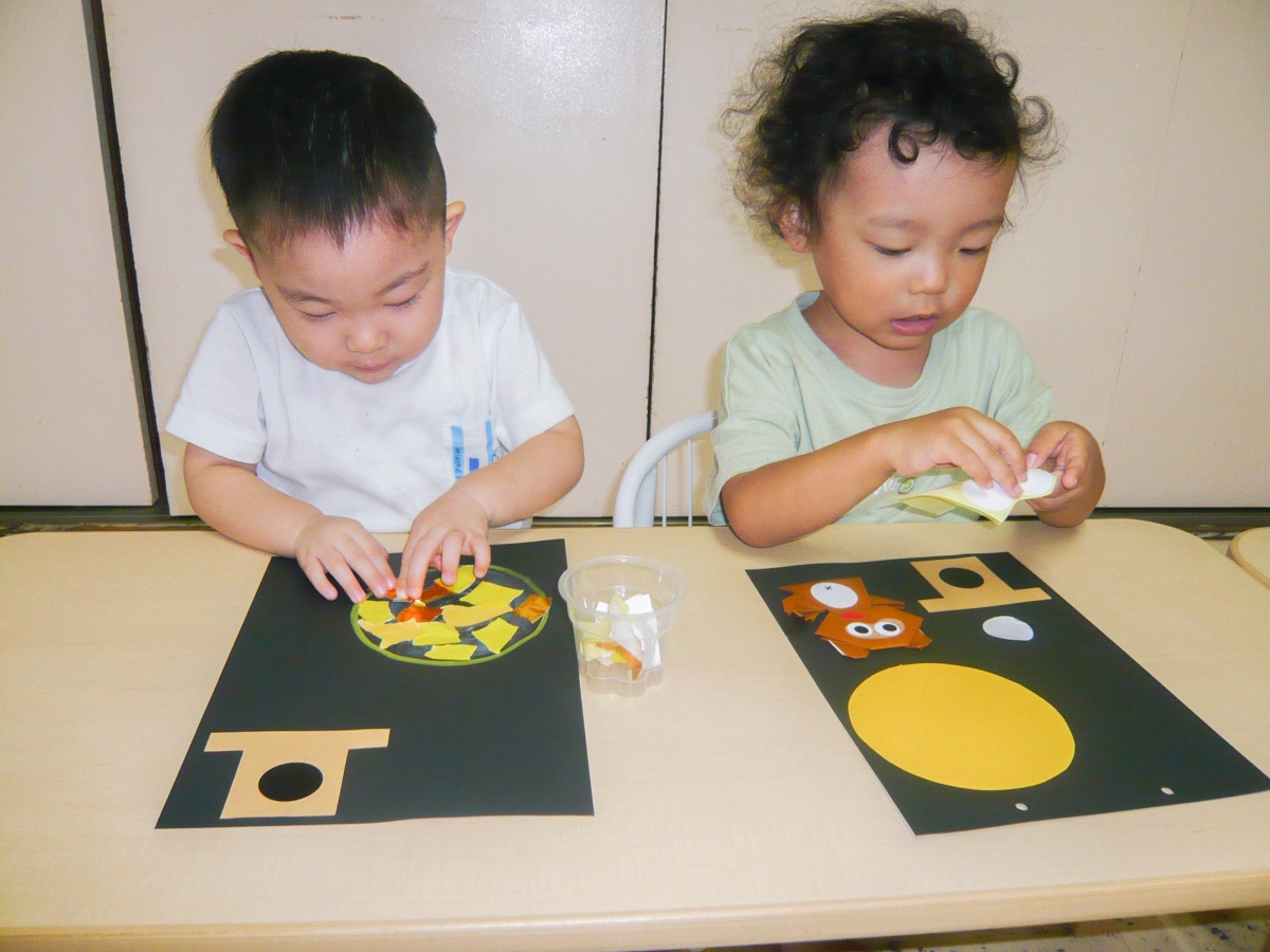 お月見の制作をしました <br>(｡╹ω╹｡) 🎑